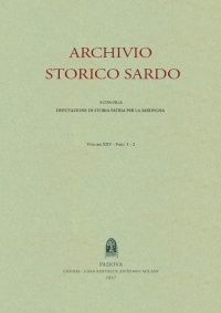 Archivio Storico Sardo - Volume n. XXV Fasc. 1 e 2 - Deputazione di Storia Patria per la Sardegna