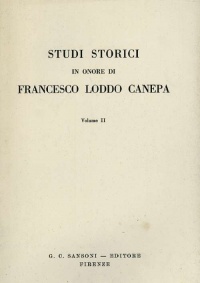 STUDI STORICI IN ONORE DI FRANCESCO LODDO CANEPA VOL. II - G.C. SANSONI